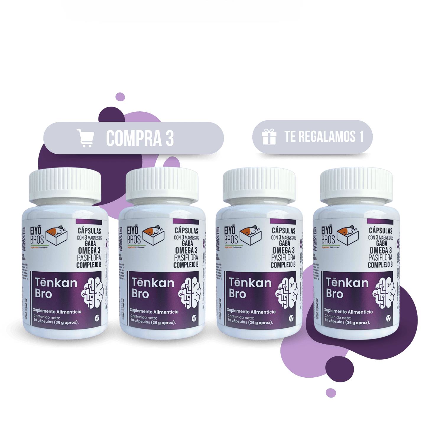 Paquete Tenkan 3 x 4 (Paga 3 tenka y llévate 1 GRATIS - Eiyo
