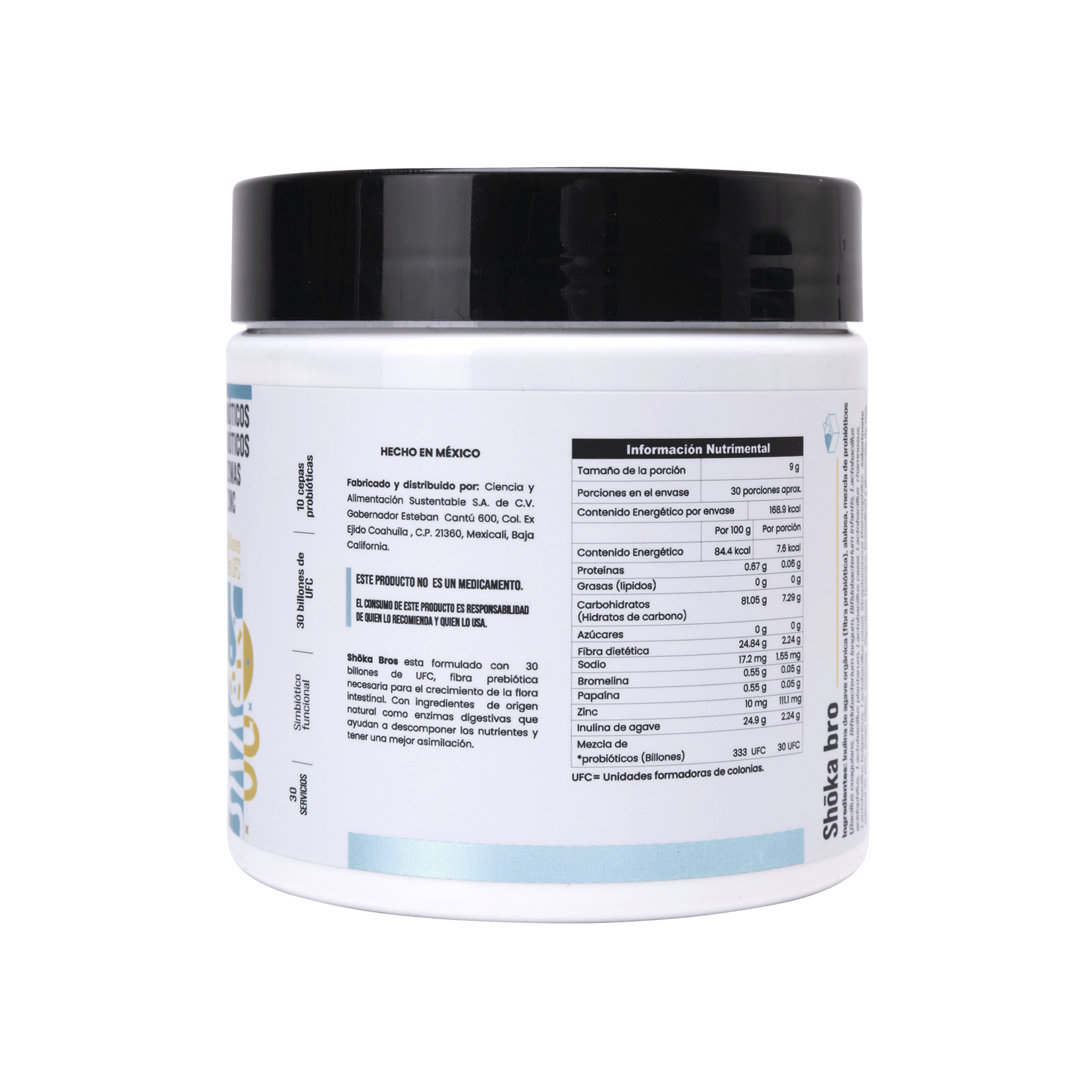 Shoka en Polvo – 10 Cepas de Probióticos y Prebióticos, Enzimas, Zinc y 30 Billones de UFC - Eiyo