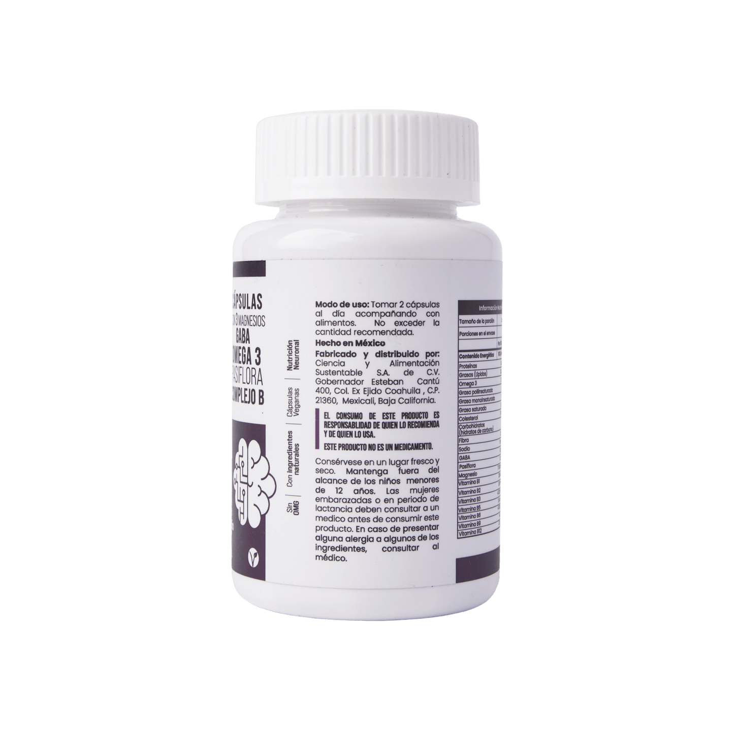 Tenkan Neurobienestar – GABA, Magnesio, Pasiflora, Complejo B y Omega 3 - Eiyo