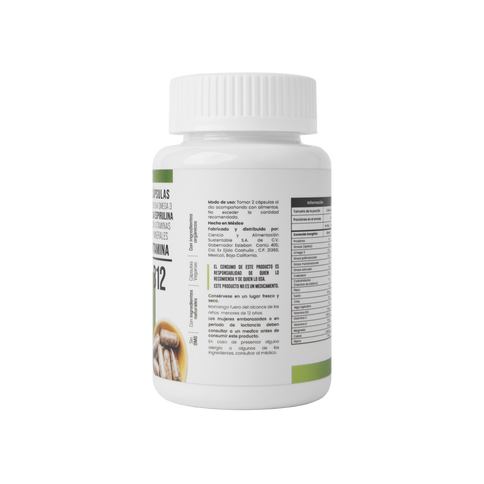Bigan Bro veganas con chia, omega 3, alga espirulina, vitaminas, minerales y Vitamina B12