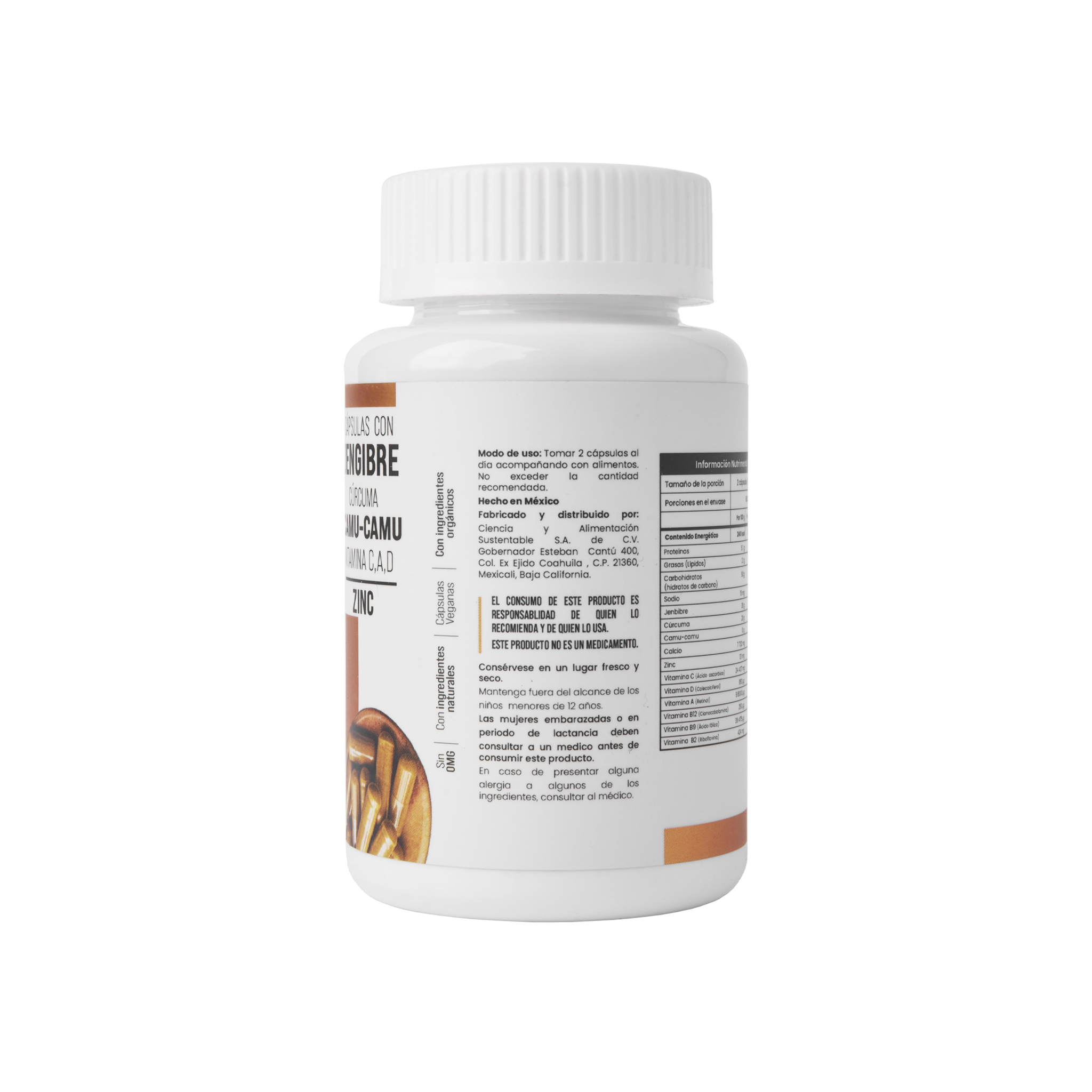 Kotai Bro Veganas con cúrcuma, jengibre, Camu-Camu y  Vitaminas (C,D,A) (sistema inmune y antioxidante)
