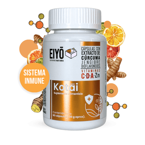 Kotai Bro Veganas con cúrcuma, jengibre, Bioflavonoides y Vitaminas (C,D,A) (sistema inmune y antioxidante) - Eiyo