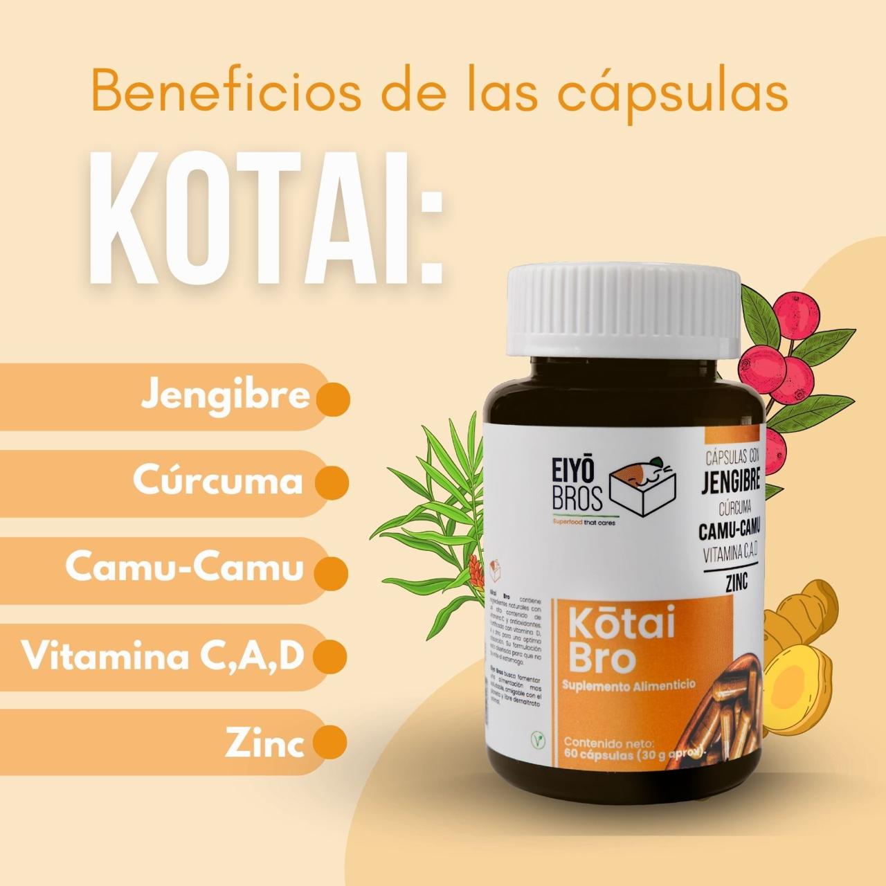 Paquete Bienestar Integral Incluye 4 botes de Cápsulas (Tenkan, Zeen, Kotai y Shoka) Eiyo Bros - Eiyo