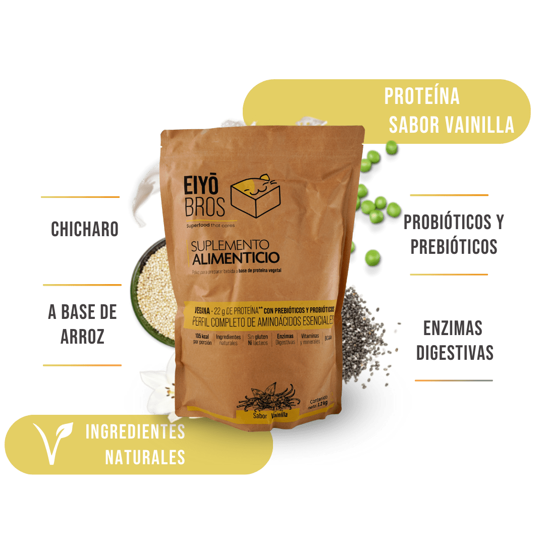 Proteína vegetal sabor vainilla 1.200 Kg - Eiyo