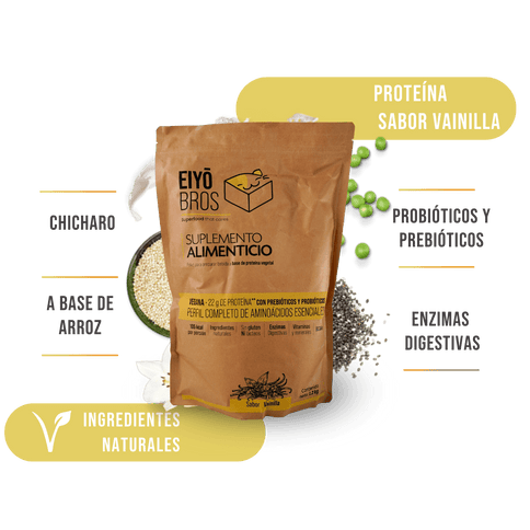 Proteína vegetal sabor vainilla 600 g - Eiyo