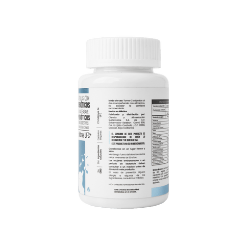 Shoka Bro con 7 sepas de Probióticos, Prebióticos (inulina de agave), Enzimas Digestivas, Carbon Activado y 2.5 billones de UFC (salud digestiva) - Eiyo