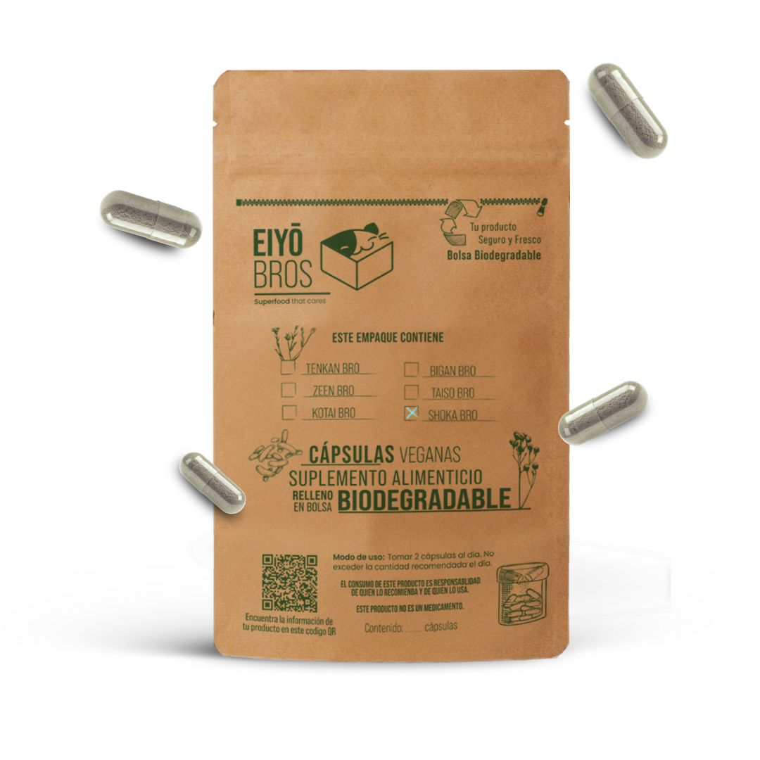 Shoka en bolsa biodegradable.