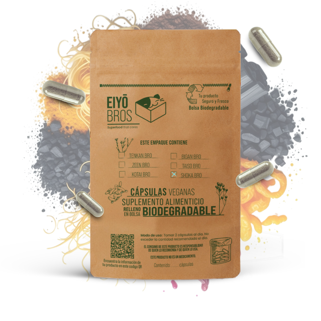 Shoka en bolsa biodegradable.