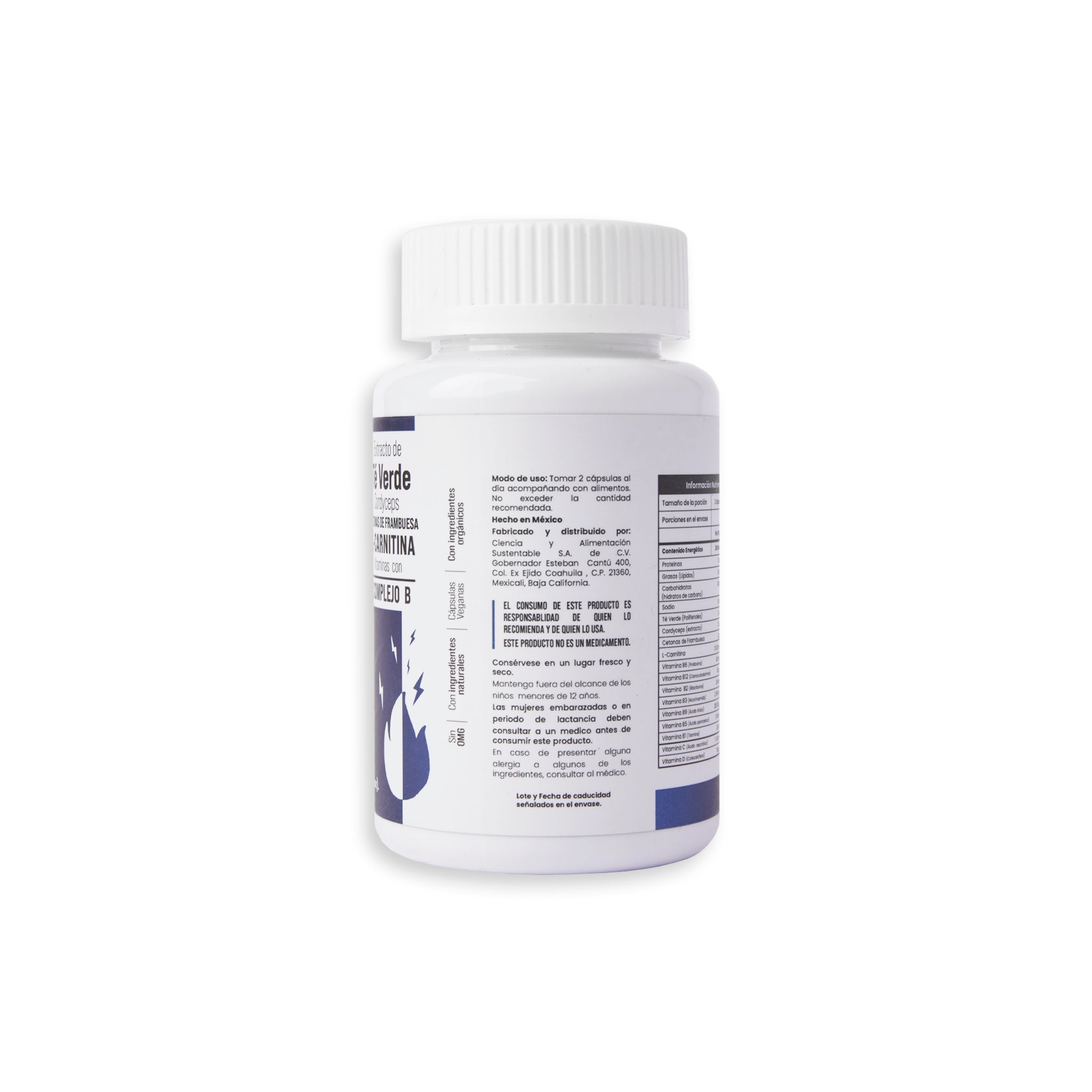 Taiso NUEVA FORMULA: Extracto de Té Verde, Cordyceps, Centonas de Franmbuesa, L - Carnitina Vitaminas y Complejo B - Eiyo