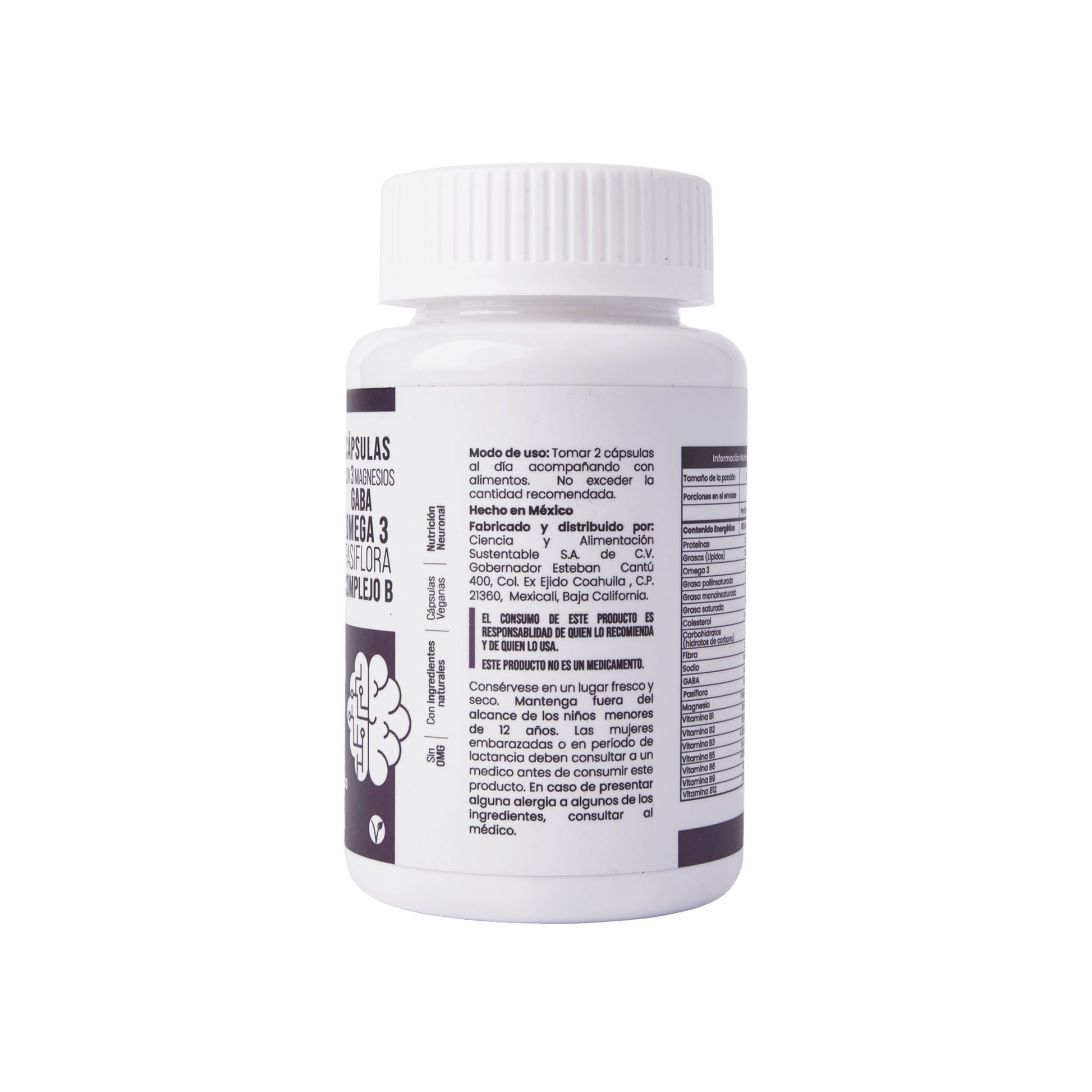 Tenkan Neurobienestar – GABA, Magnesio, Pasiflora, Complejo B y Omega 3 - Eiyo