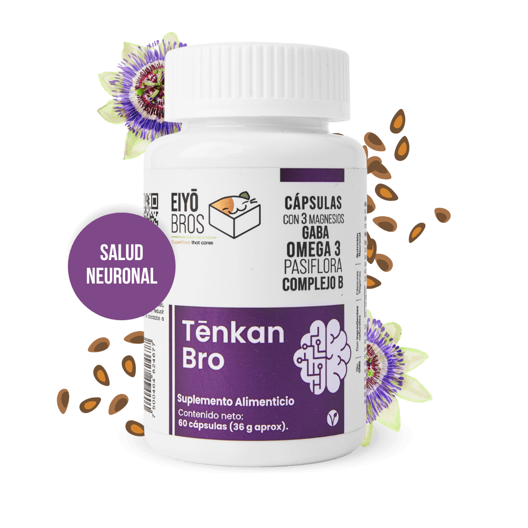 Tenkan Neurobienestar – GABA, Magnesio, Pasiflora, Complejo B y Omega 3 - Eiyo