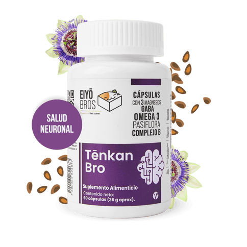 Tenkan Neurobienestar – GABA, Magnesio, Pasiflora, Complejo B y Omega 3 - Eiyo